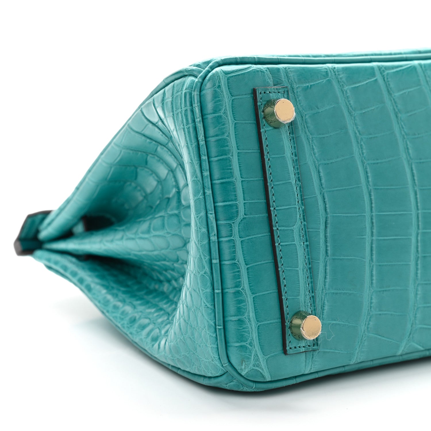 Hermes Matte Alligator Birkin 25 Bleu Paon 9 of 11