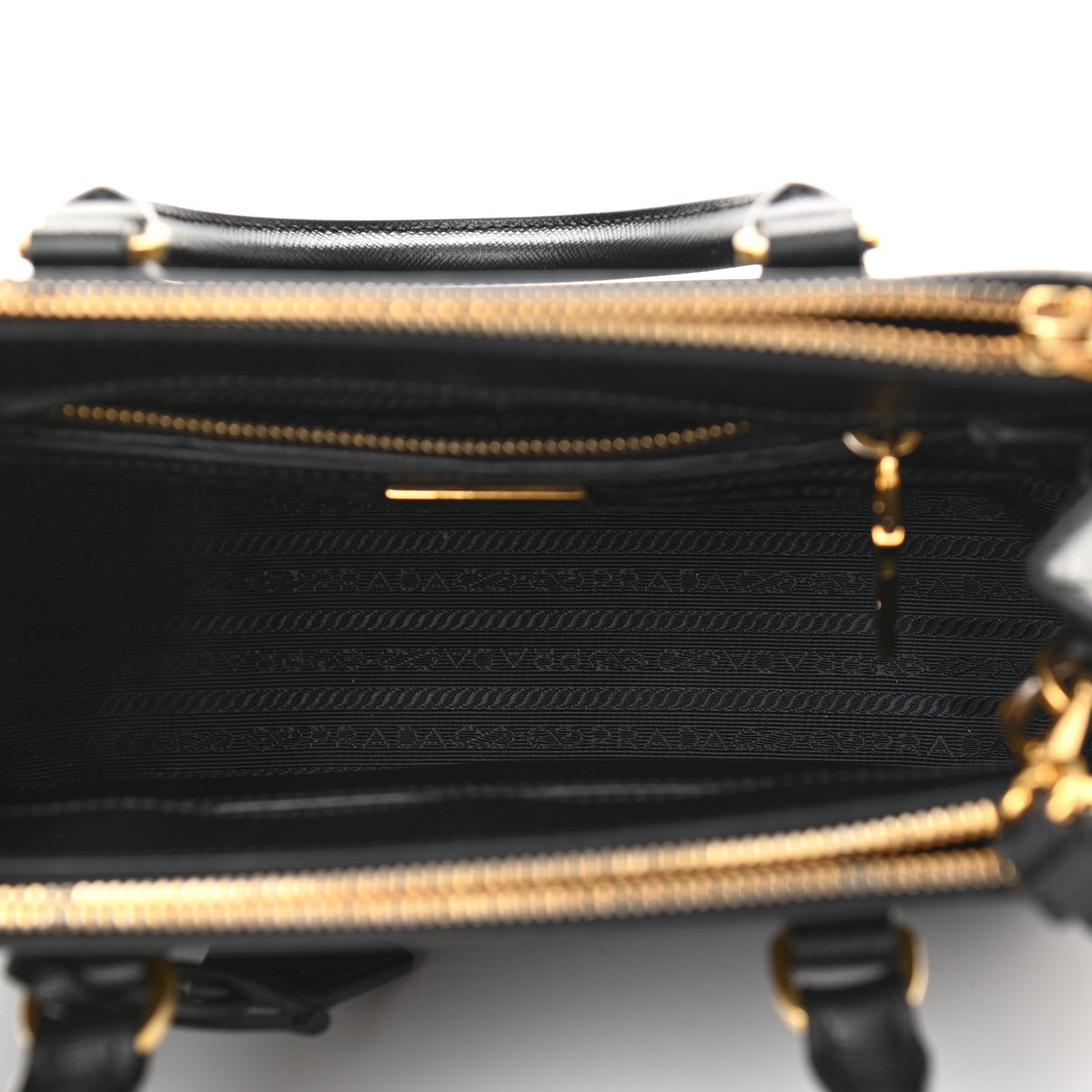 Prada Saffiano Small Galleria Double Zip Tote Black 5 of 10