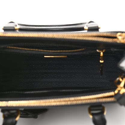 Prada Saffiano Small Galleria Double Zip Tote Black 5 of 10