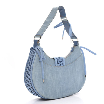 Christian Dior Denim Admit It Hobo Blue 3 of 12