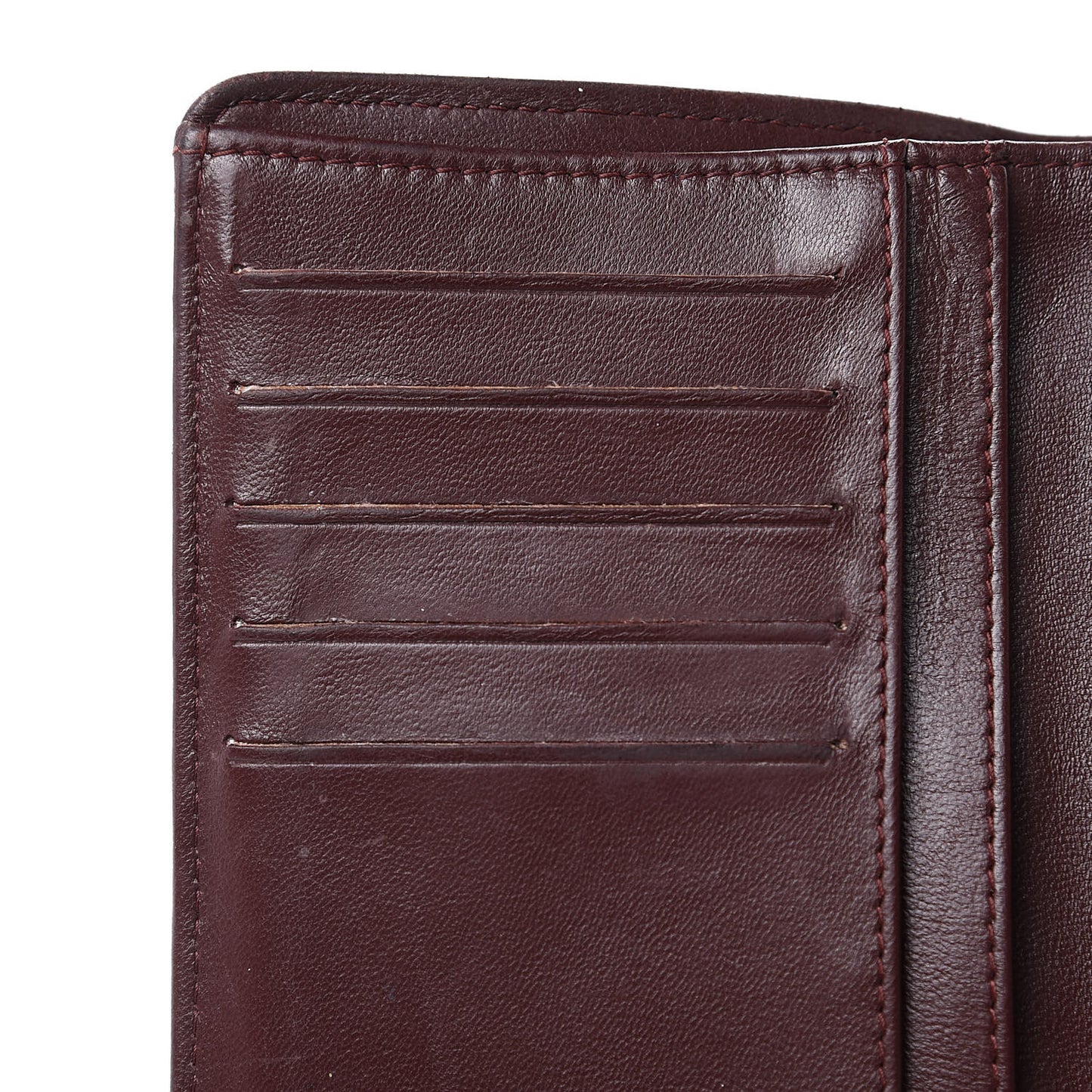Lambskin Quilted Boy Zipped Pocket Wallet Burgundy