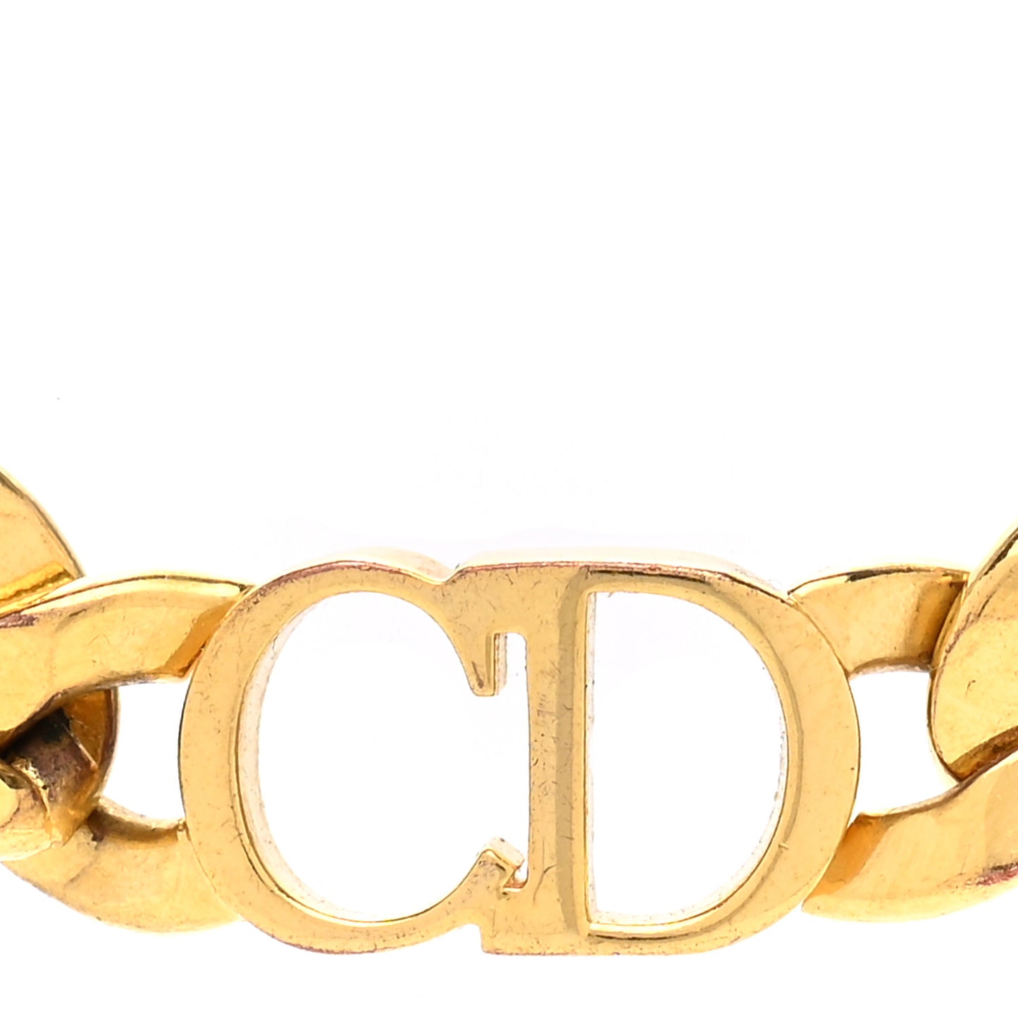 Metal CD Choker Necklace Gold