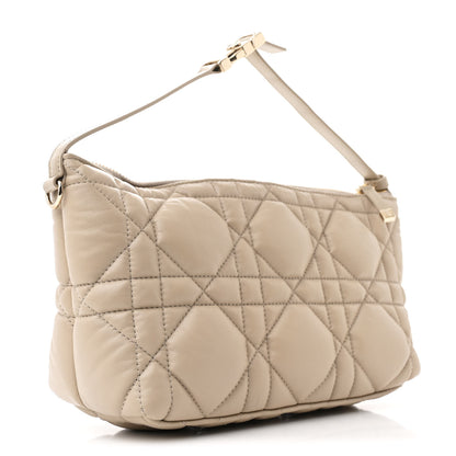 Christian Dior Calfskin Macrocannage Medium Diortravel Nomad Pouch Sand 3 of 10