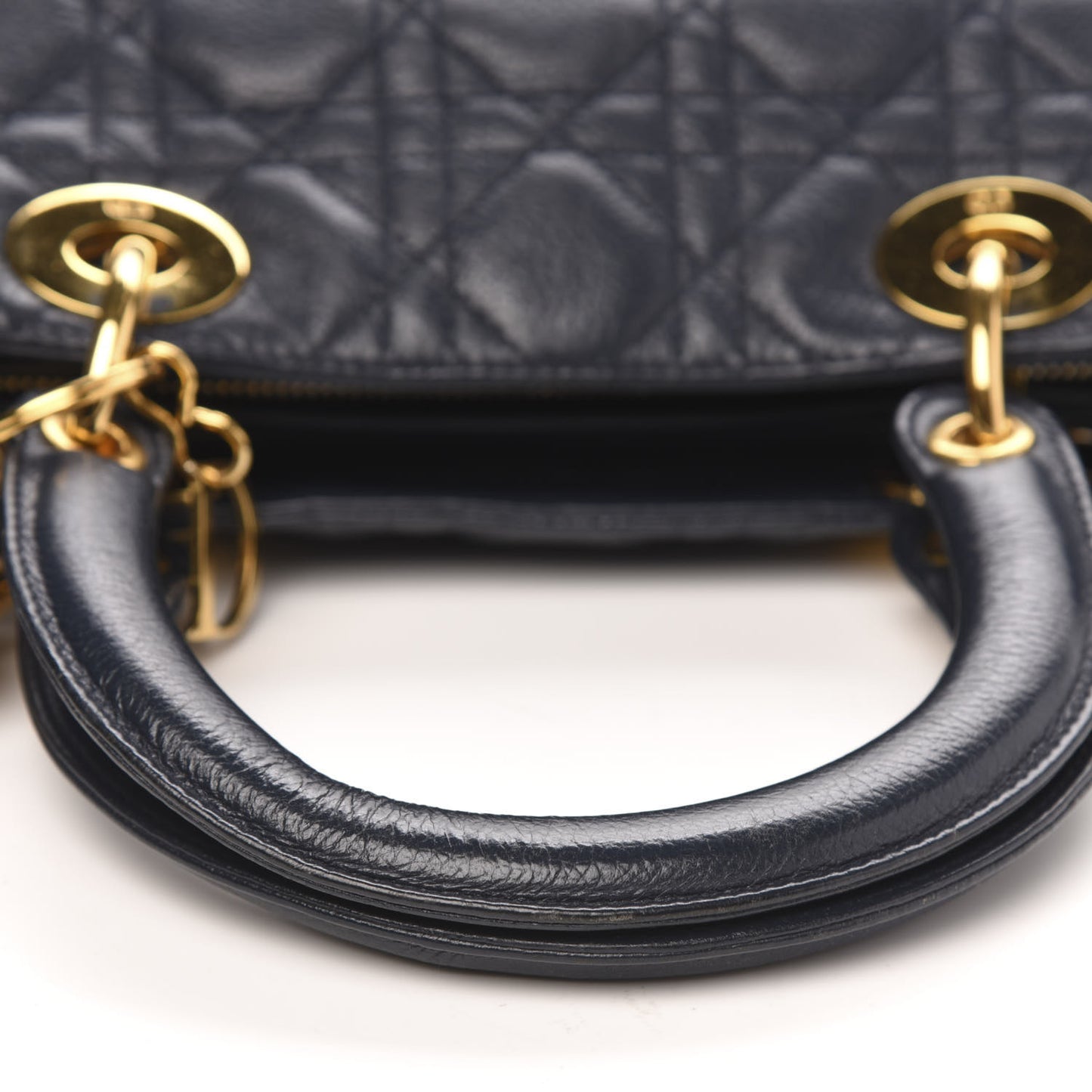 Grained Calfskin Cannage Medium Supple Lady Dior Navy