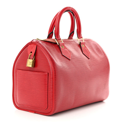 Louis Vuitton Epi Speedy 25 Castillan Red 3 of 13