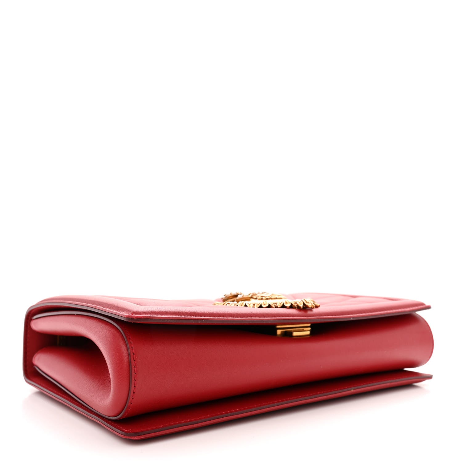 Dolce & Gabbana Calfskin Large Devotion Crossbody Bag Red 4 of 15