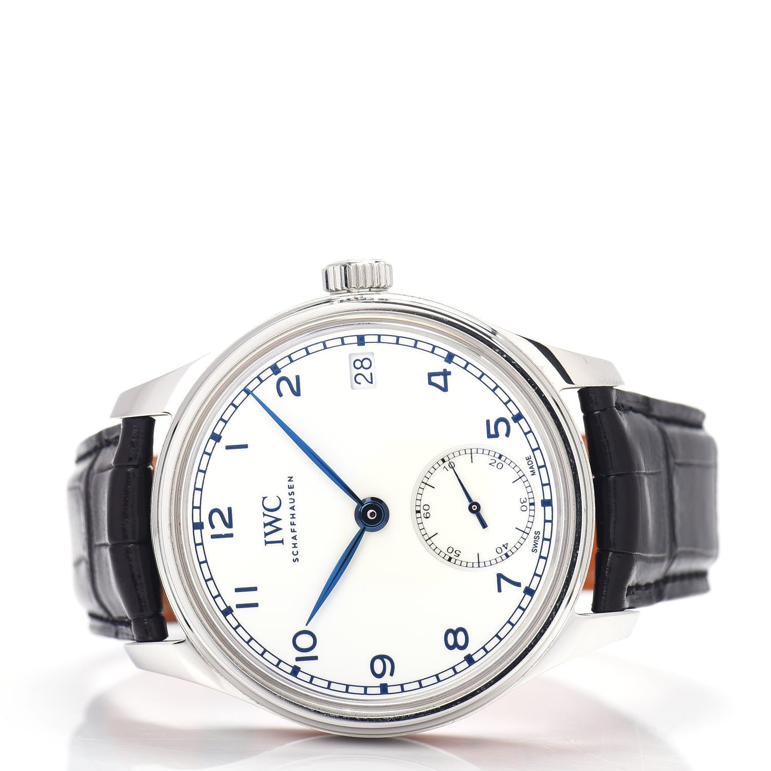 IWC Stainless Steel Alligator 43mm Portugieser 8-Day Edition 150 Years Manual Winding Watch IW510212 2 of 5