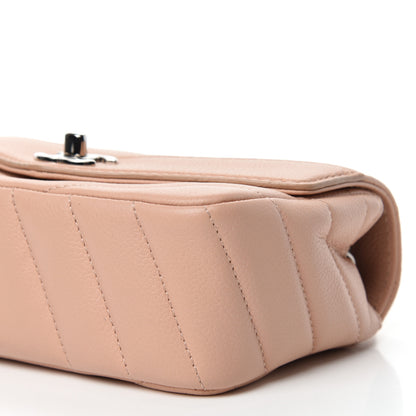 Chanel Caviar Chevron Quilted Small Single Flap Light Pink 7 of 12