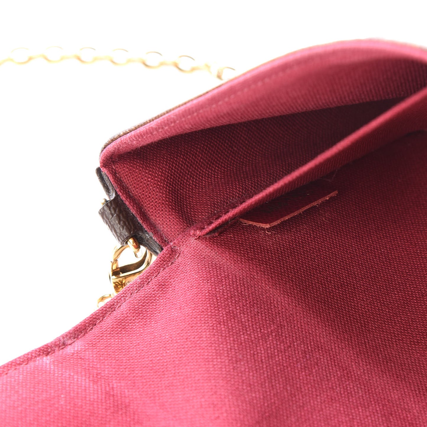 Monogram Pochette Felicie Chain Wallet Fuchsia