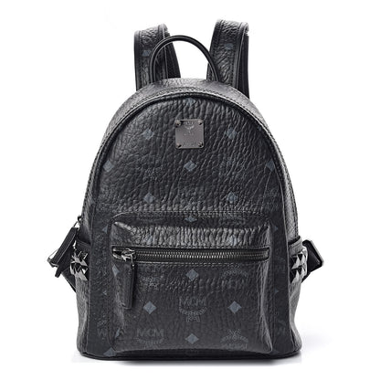 MCM Visetos Side Stud Mini Stark Backpack Black 1 of 12
