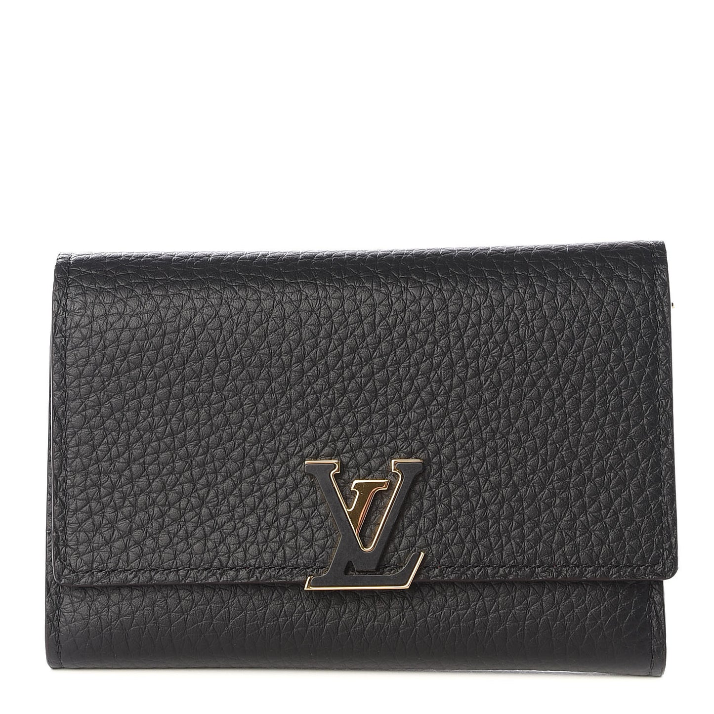 Taurillon Capucines Compact Wallet Black