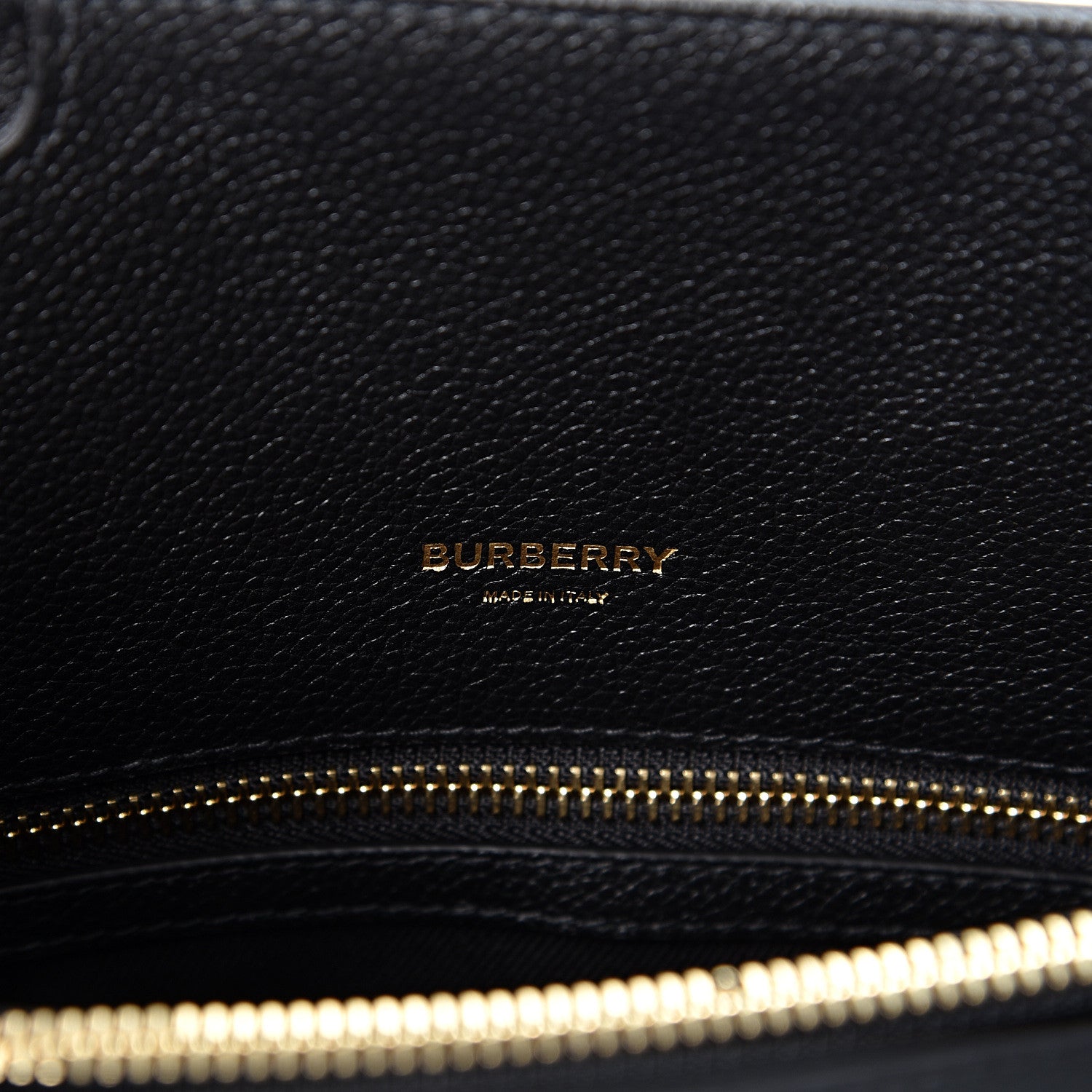 Burberry Grainy Calfskin Mini Two Handle Title Bag Black 5 of 8