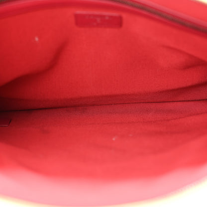 Chanel Metallic Aged Calfskin Quilted Large Gabrielle Cosmetic Case Gold 5 of 12