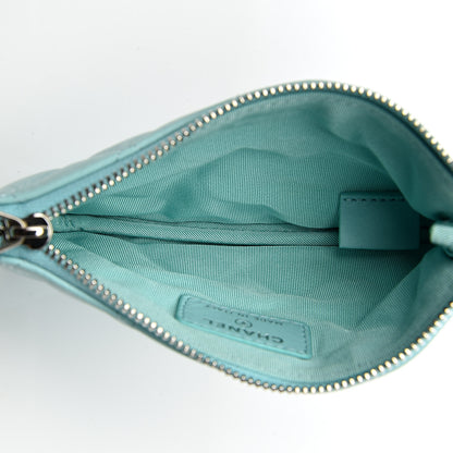 Chanel Lambskin Quilted Small Cosmetic Case Light Blue 4 of 7