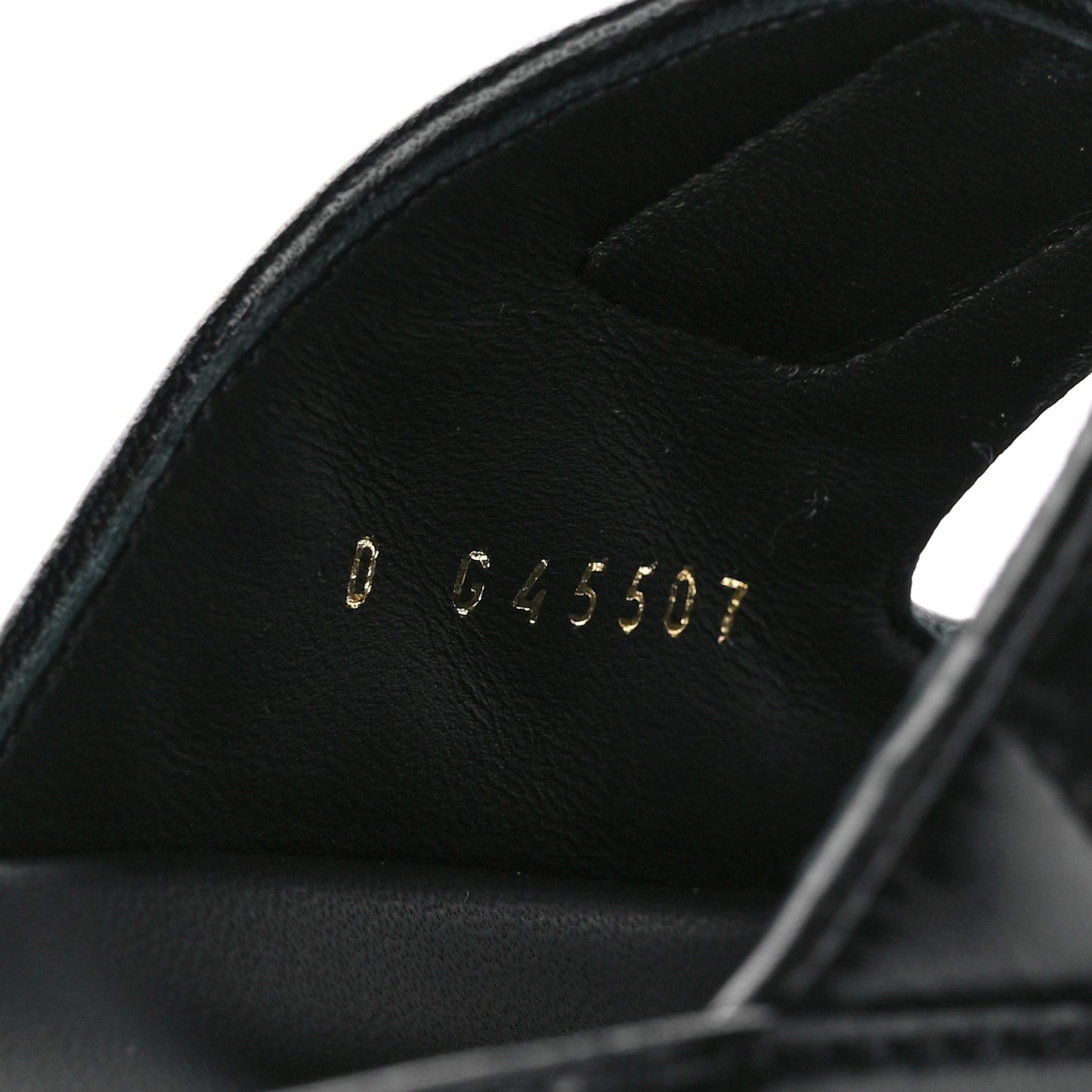 Lambskin Quilted Velcro Dad Chain CC Slide Sandals 37 Black