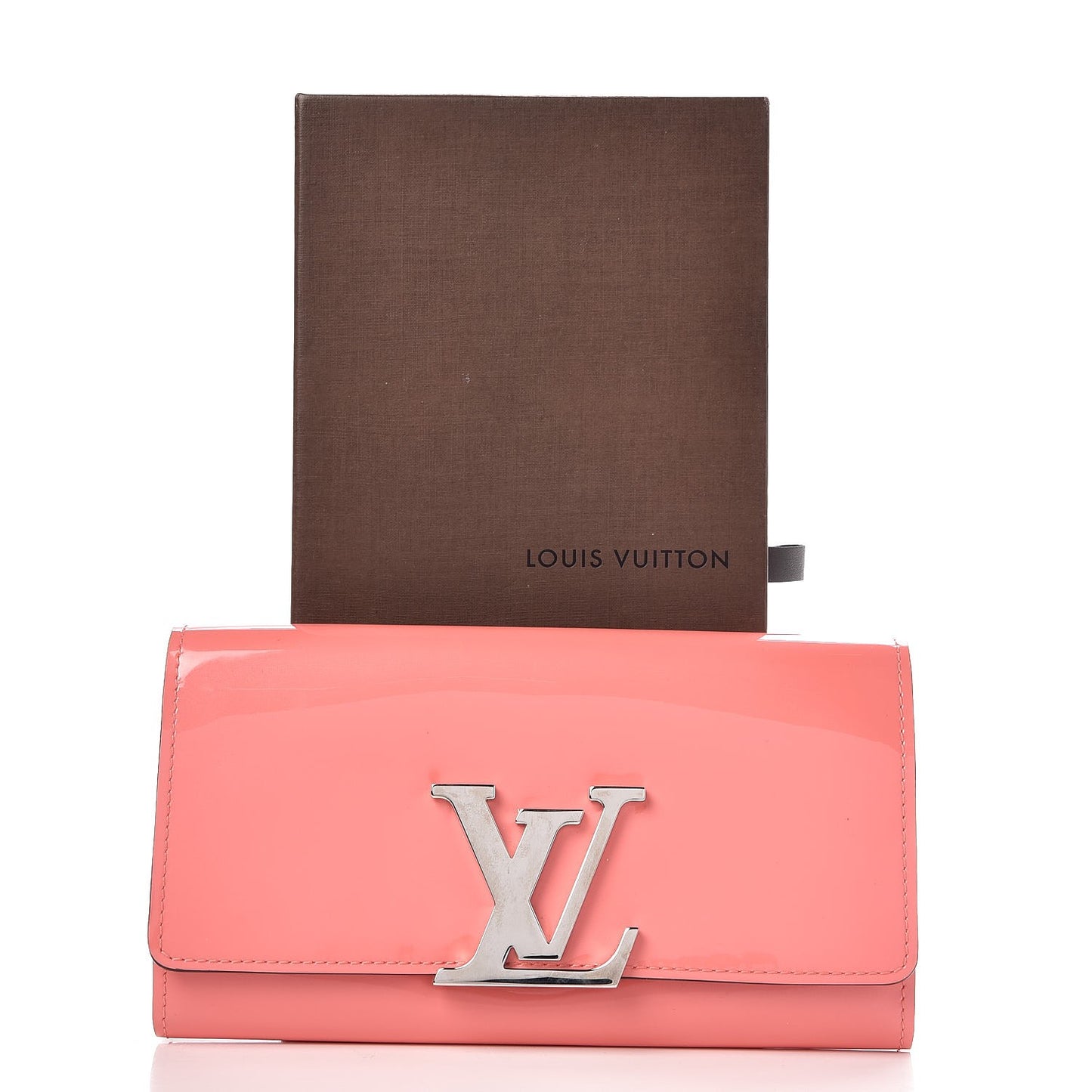Patent Louise Wallet Rose Litchi
