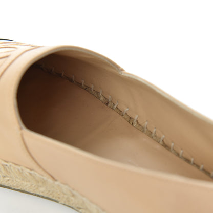 Chanel Lambskin CC Espadrilles 37 Beige Black 9 of 17