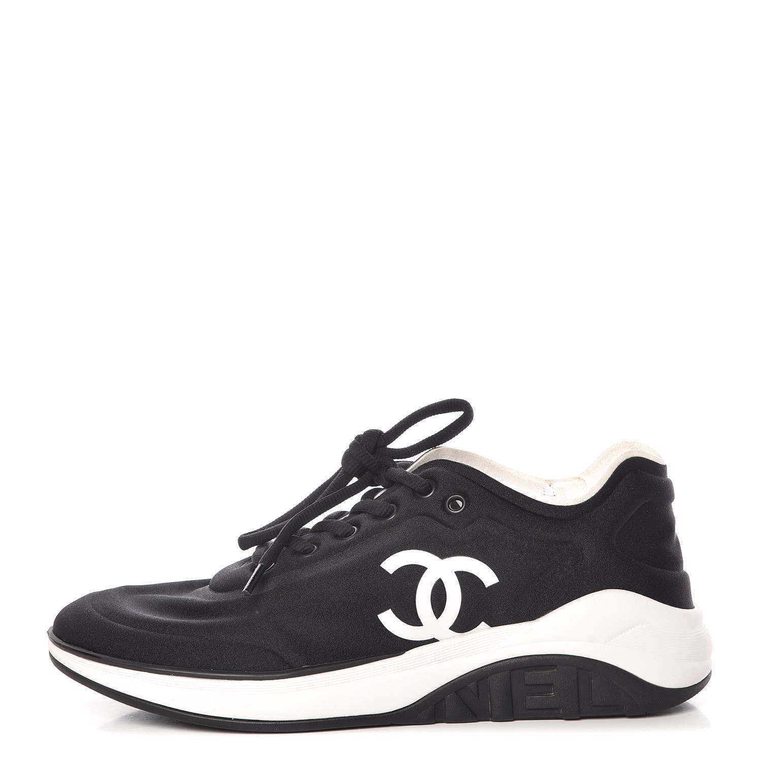 Chanel Lycra CC Sneakers 40 Black 1 of 7