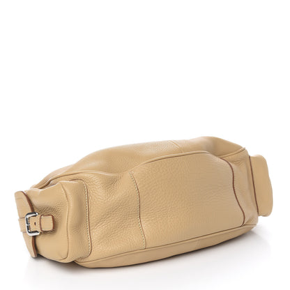 Prada Vitello Daino Buckle Shoulder Bag Sabbia 4 of 11