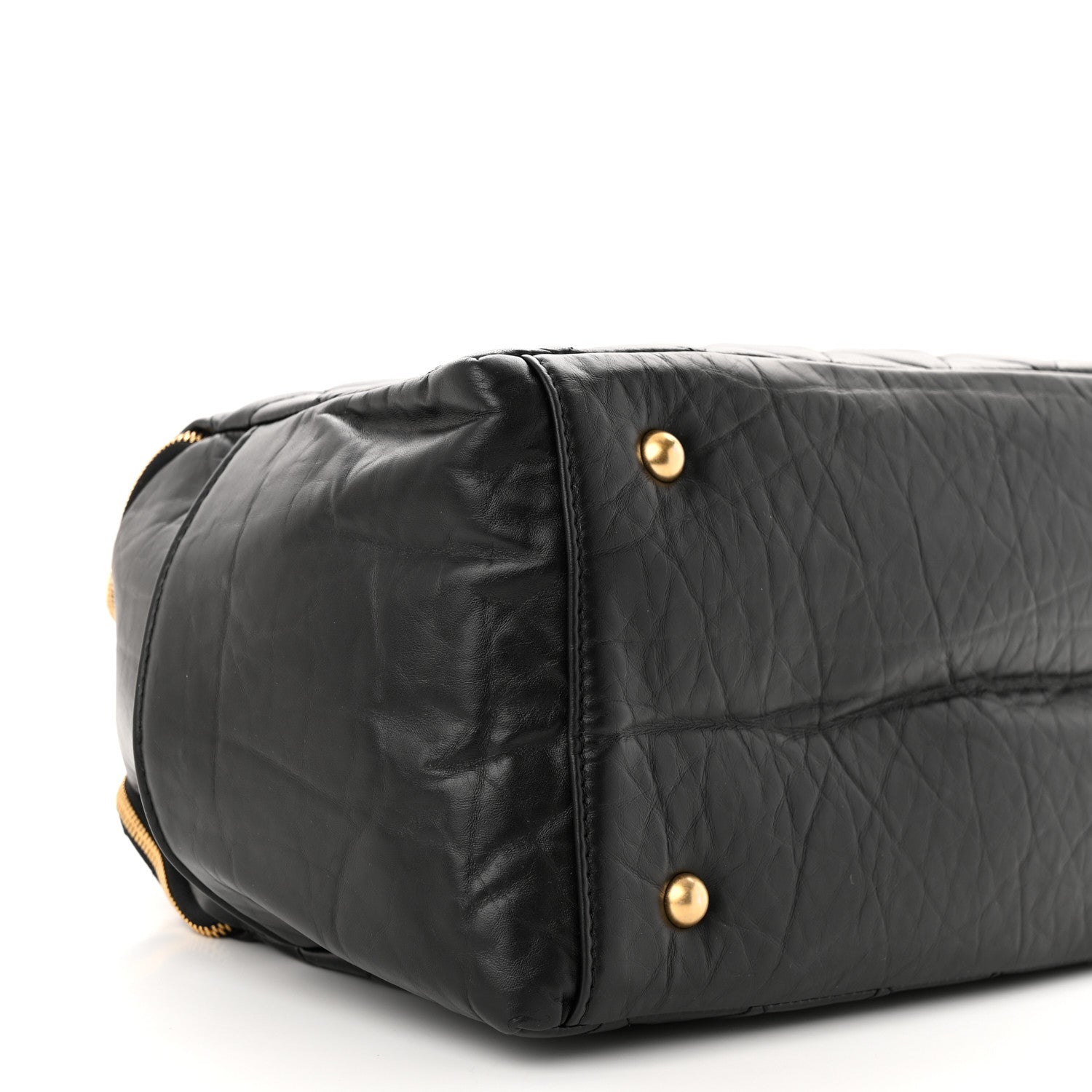 Chanel Aged Calfskin Quilted Retro Spirit Small Bowling Bag Black 10 of 11