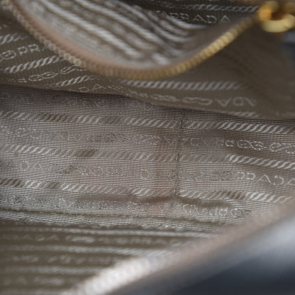Prada Metallic Saffiano Lux Bowler Silver 16 of 23