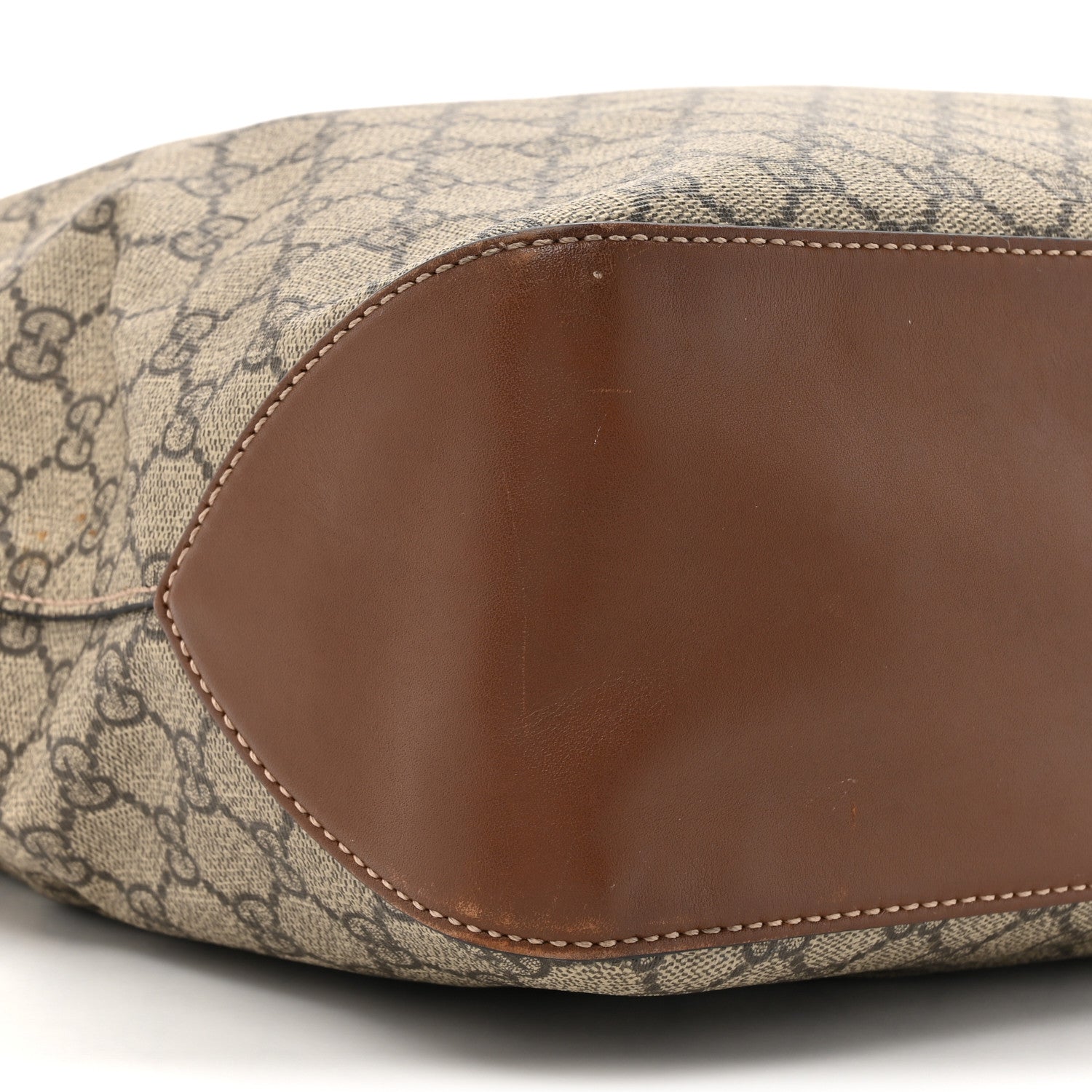 Gucci GG Supreme Monogram Large Linea A Hobo Light Brown 10 of 18
