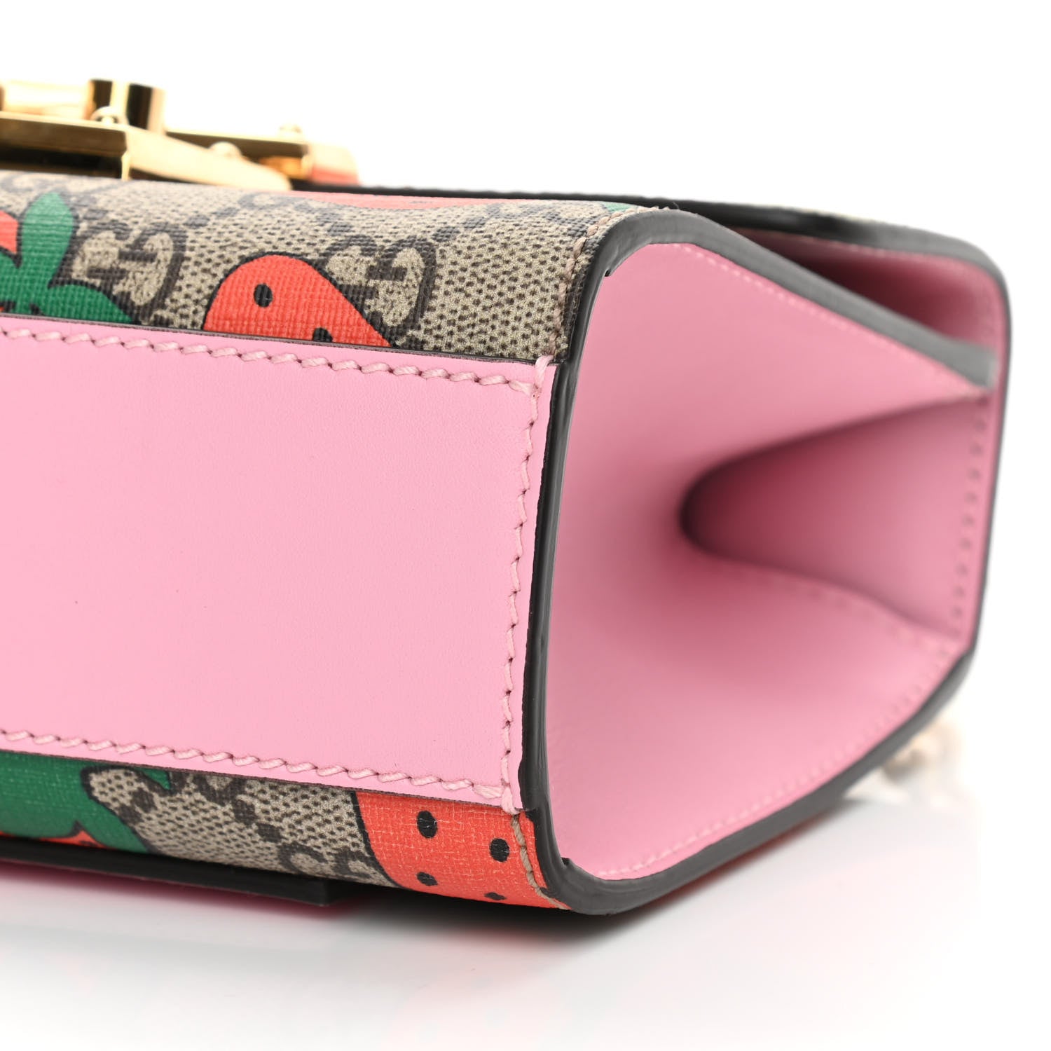 Gucci GG Supreme Monogram Strawberry Small Padlock Shoulder Bag 10 of 13