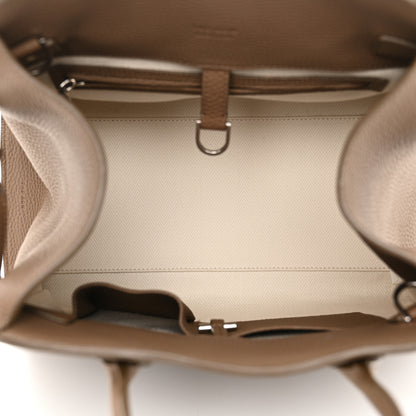 The Row Matte Grained Calfskin Soft Margaux 12 Taupe 5 of 9