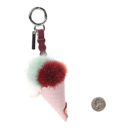Fendi Mink Fur Calfskin Fun Fair Bag Charm Multicolor 2 of 5