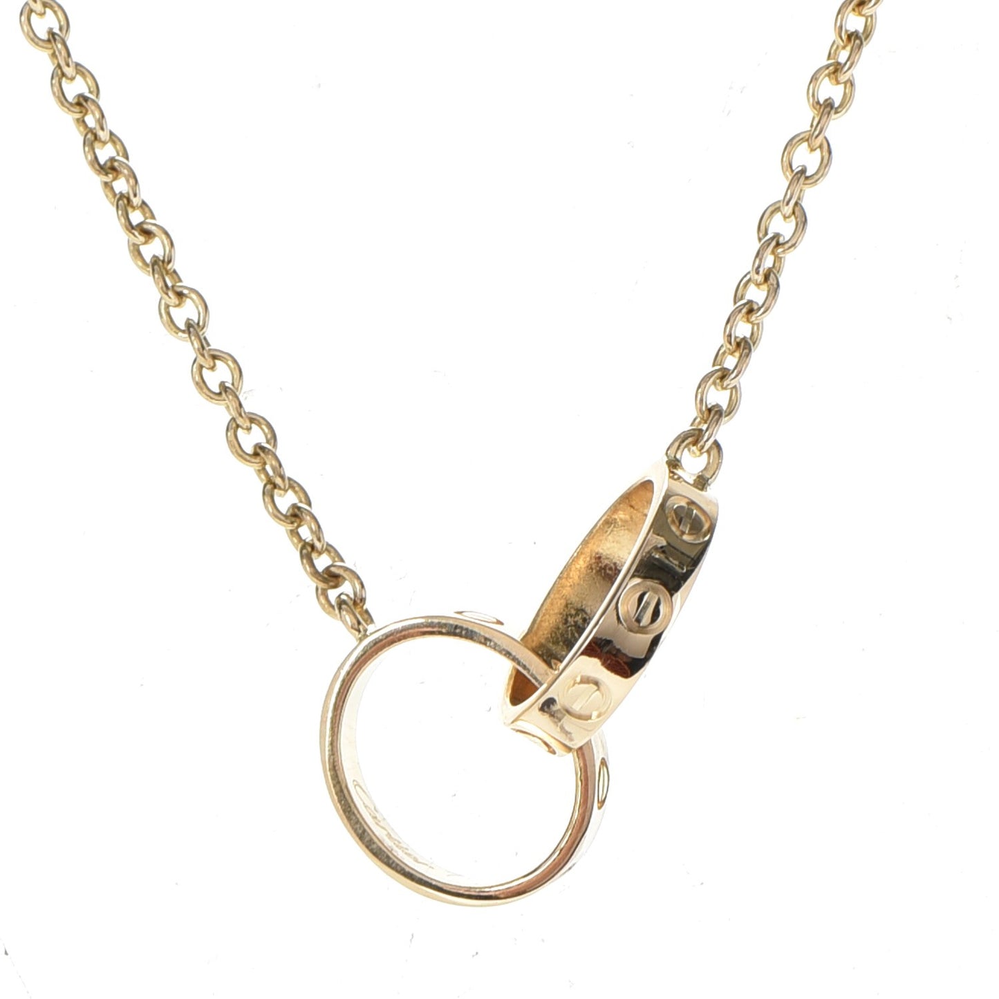 18K Yellow Gold Interlocking LOVE Necklace