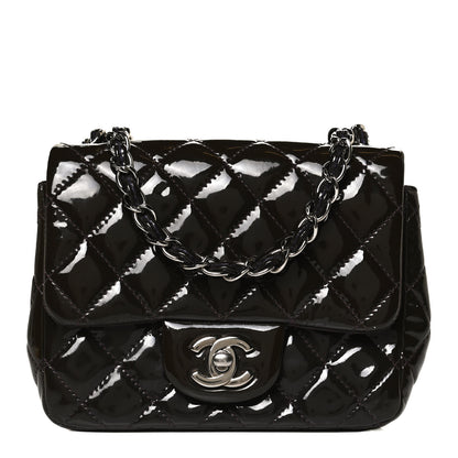 Chanel Patent Quilted Mini Square Flap Purple 1 of 9