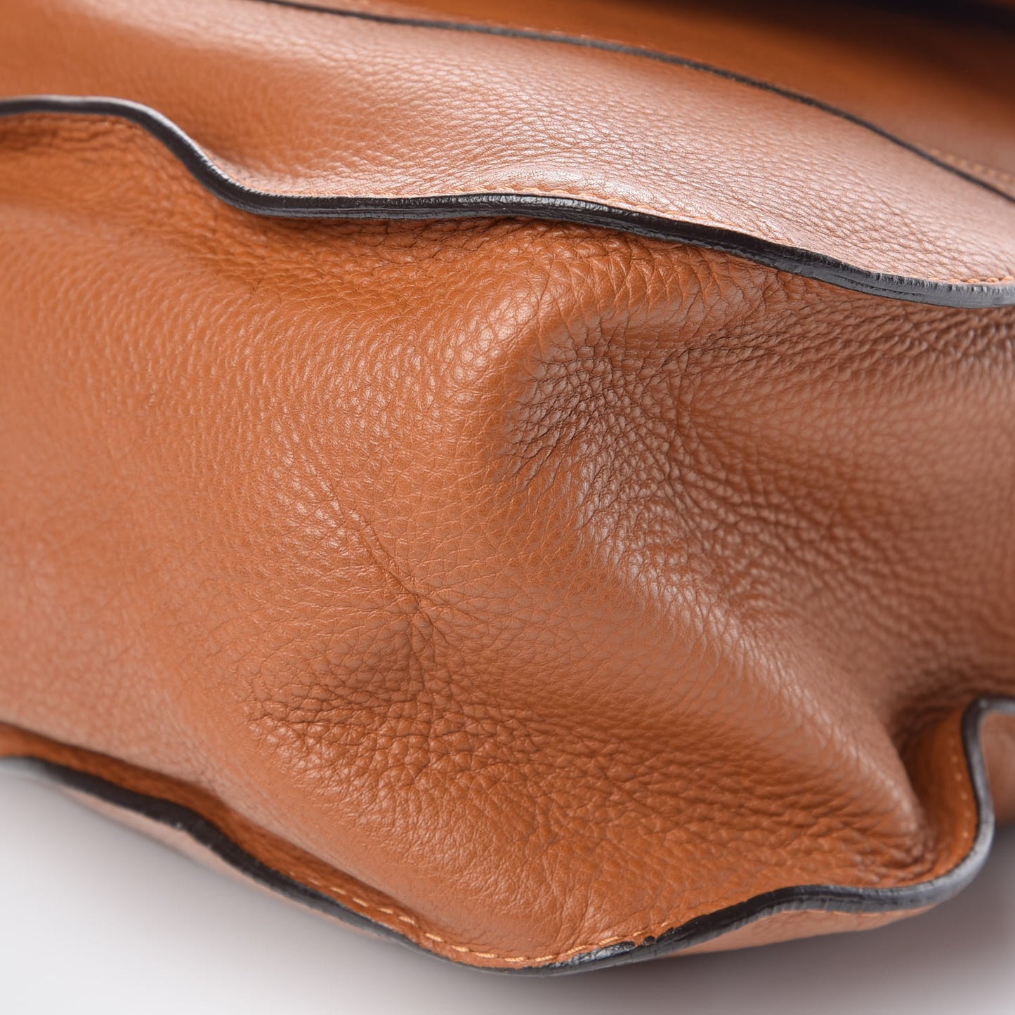 Calfskin Large Marcie Satchel Tan