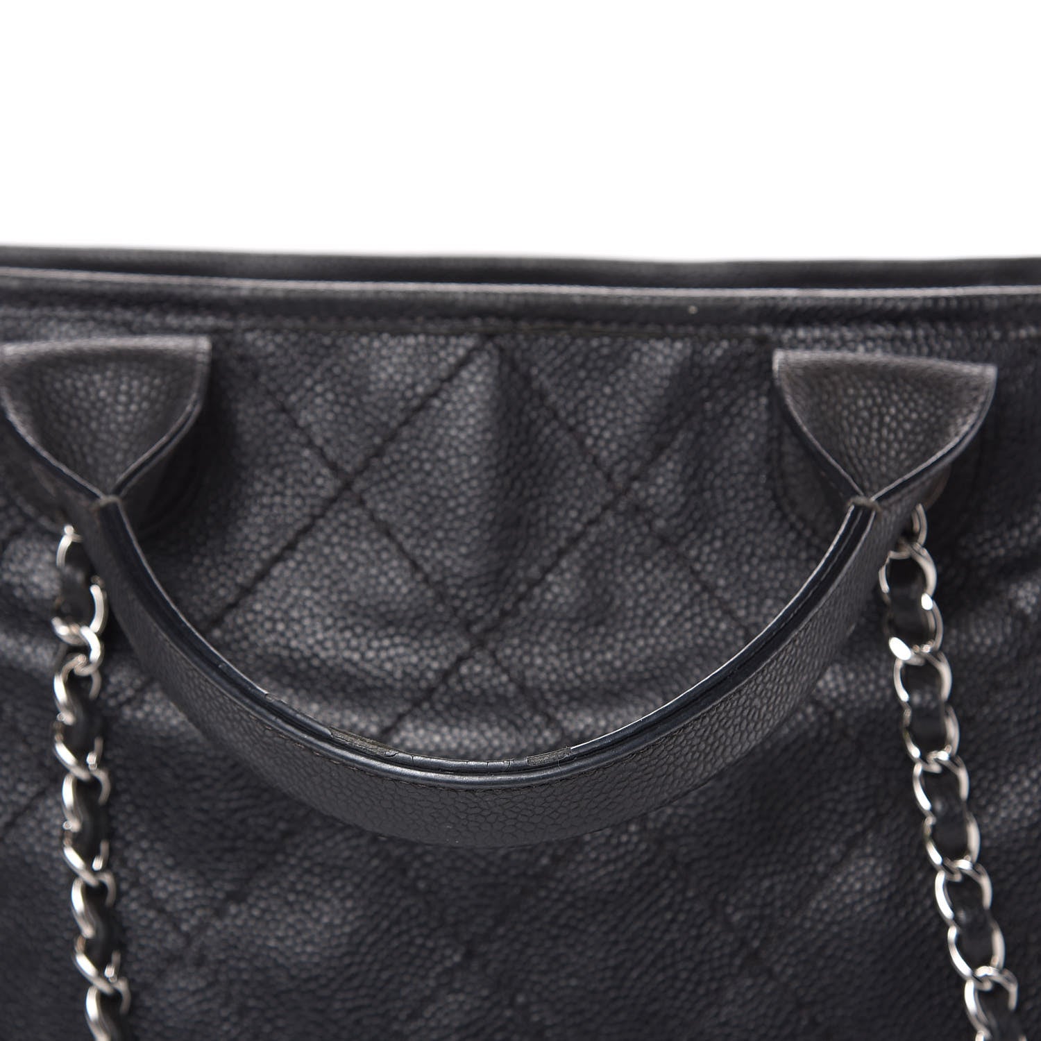 Chanel Caviar Quilted Deauville Bowling Bag Black 10 of 16