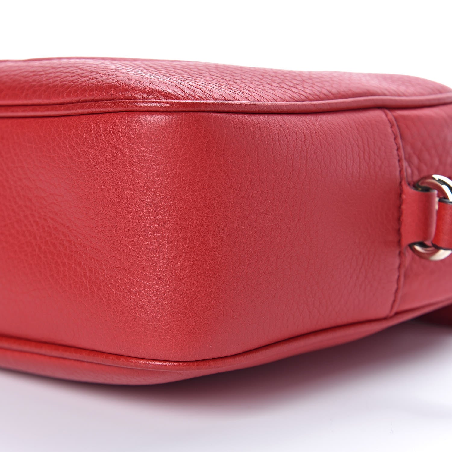 Gucci Pebbled Calfskin Small Soho Disco Bag Tabasco Red 10 of 11