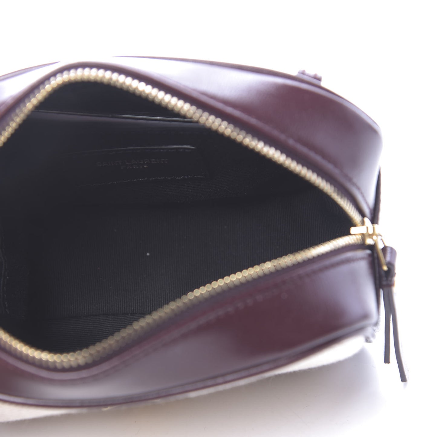 Calfskin Canvas Monogram Lou Belt Bag Natural Dark Legion Red