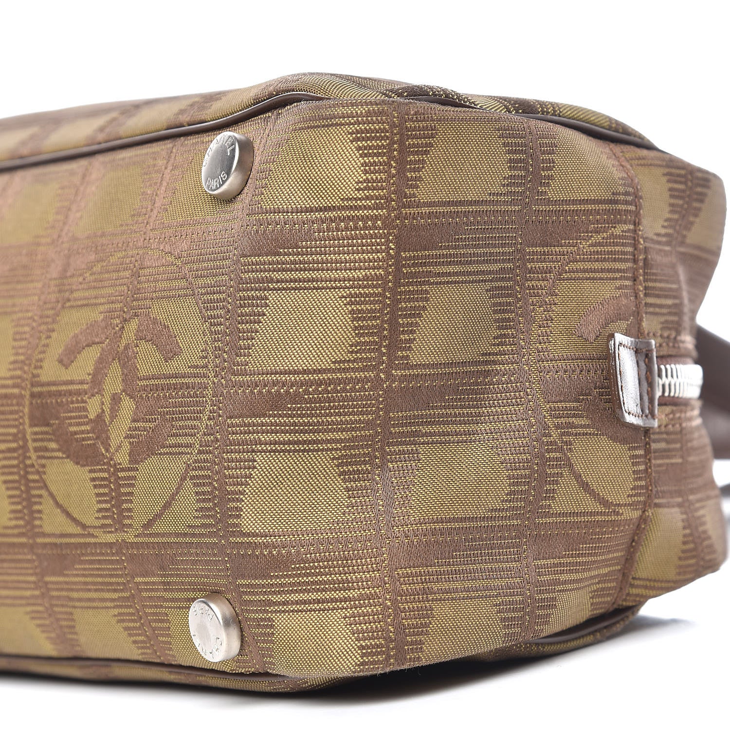 Chanel Nylon Travel Bowler Brown 10 of 10