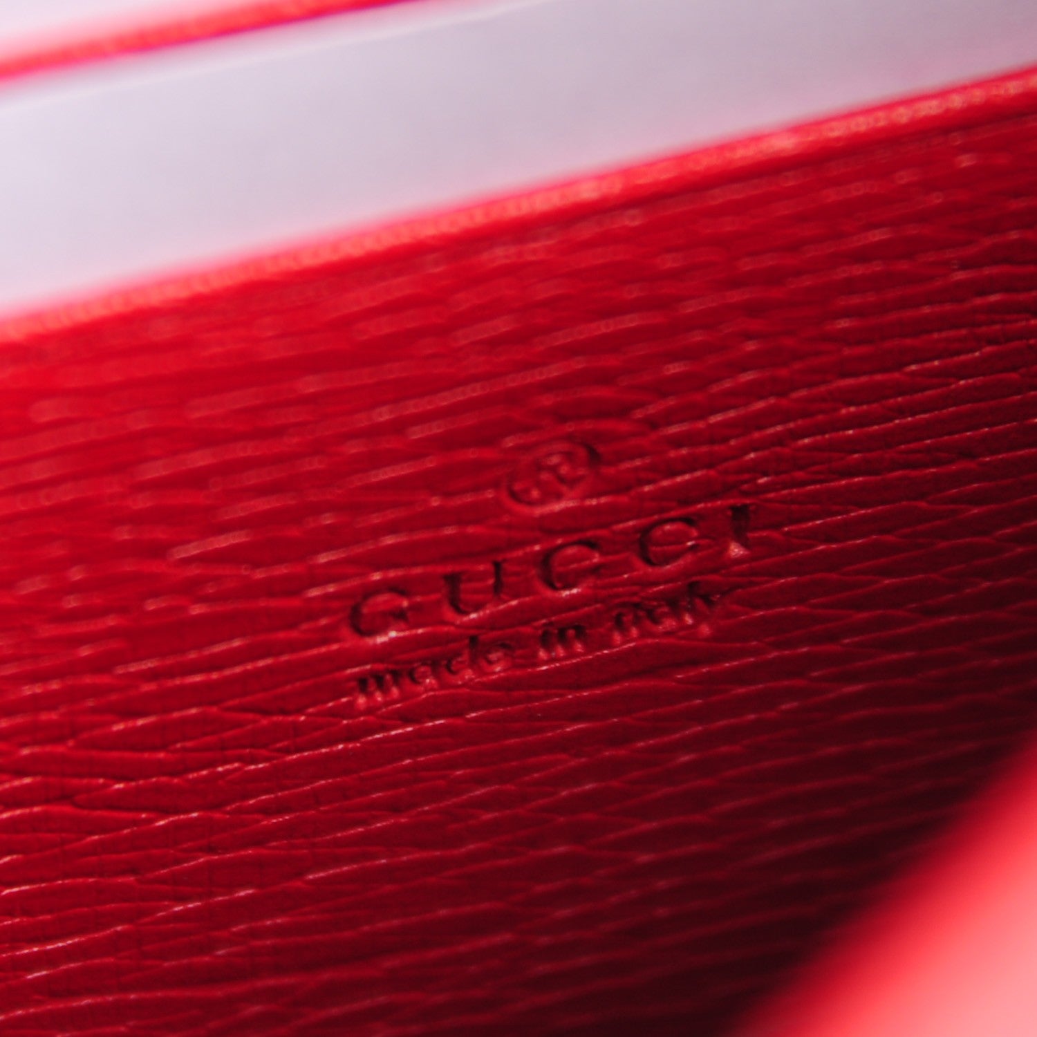 Gucci Textured Calfskin Medium Betty Chain Wallet Tabasco Red 7 of 7