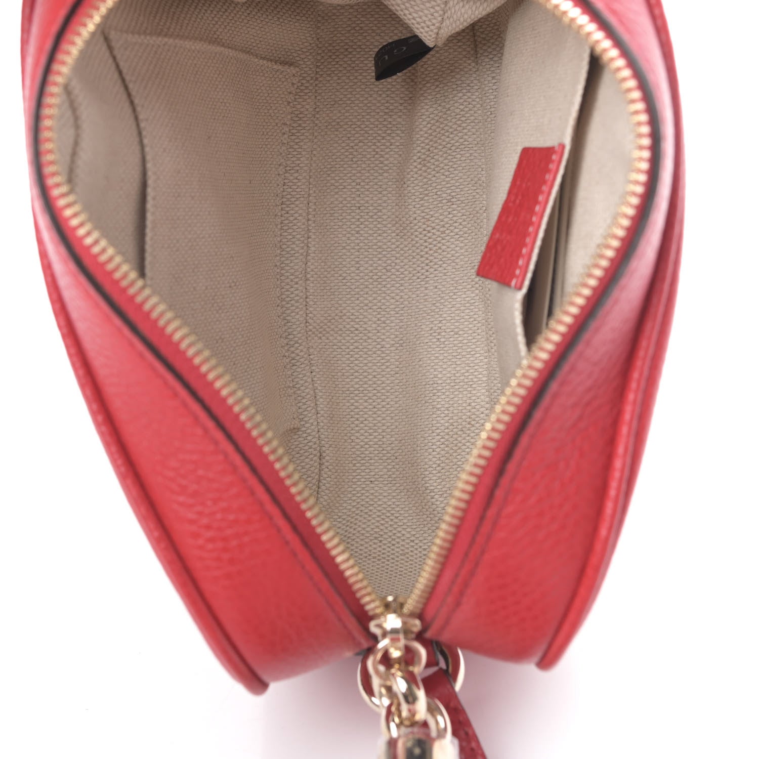 Gucci Pebbled Calfskin Small Soho Disco Bag Tabasco Red 5 of 10