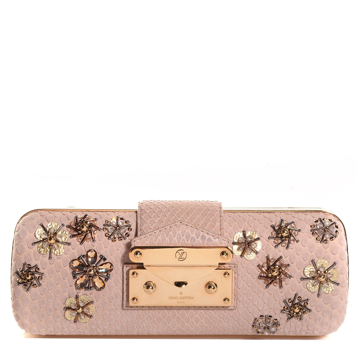 Louis Vuitton Python Long Minaudiere Tresor Clutch 1 of 7