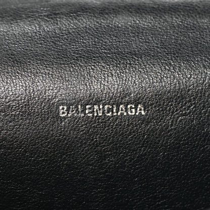 Balenciaga Shiny Calfskin Monochrome Crocodile Embossed S Sharp Chain Shoulder Bag Black 6 of 9