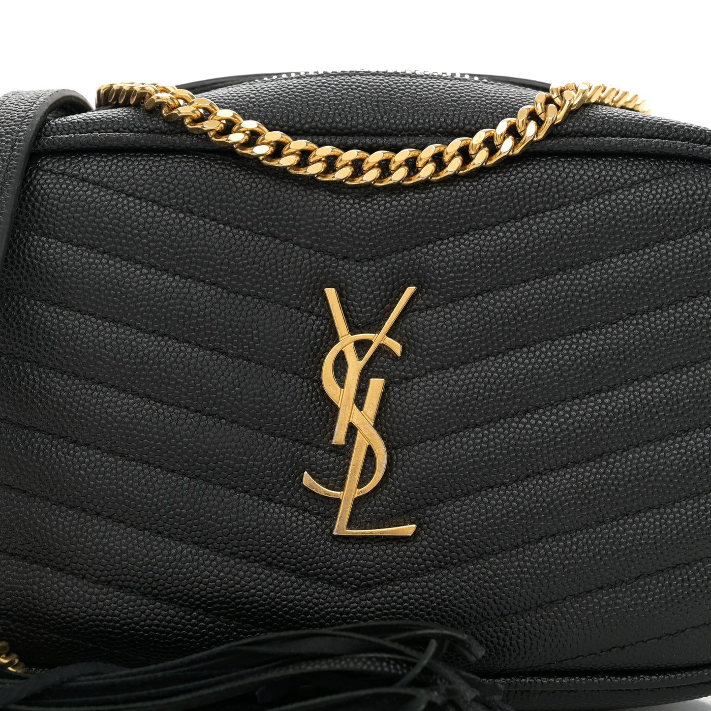Grain De Poudre Matelasse Monogram Mini Lou Camera Bag Black