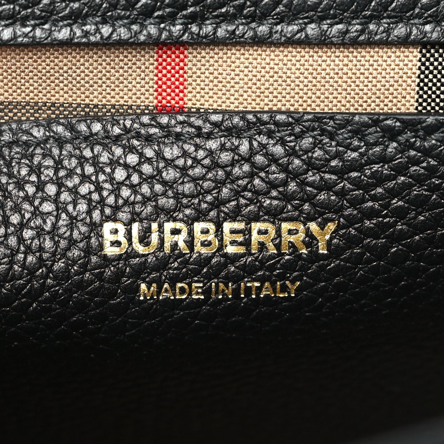 Grainy Calfskin Vintage Check Note Crossbody Bag Black