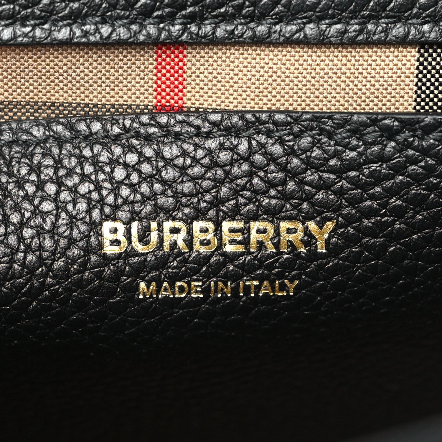 Burberry Grainy Calfskin Vintage Check Note Crossbody Bag Black 6 of 8