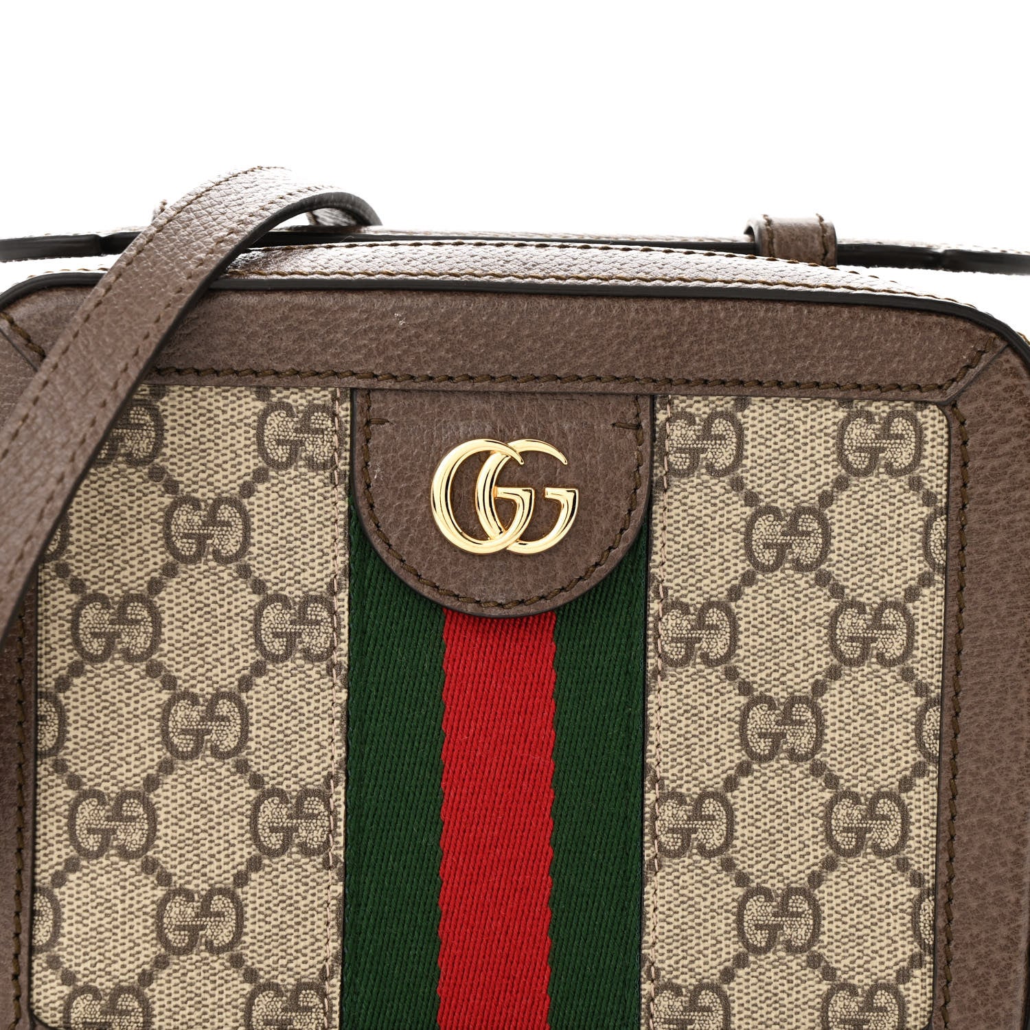 Gucci GG Supreme Monogram Mini Ophidia Top Handle Shoulder Bag Brown 8 of 13