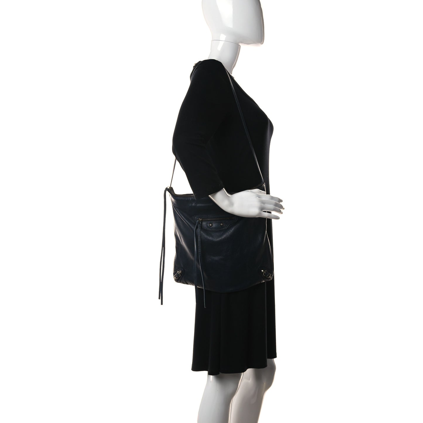 Calfskin Milkyway Ligne Papier Messenger Bleu Roi