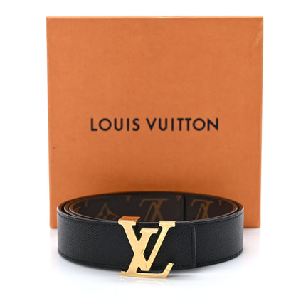 Louis Vuitton Calfskin Monogram 40mm LV Initiales Reversible Belt 85/34 Black 6 of 6