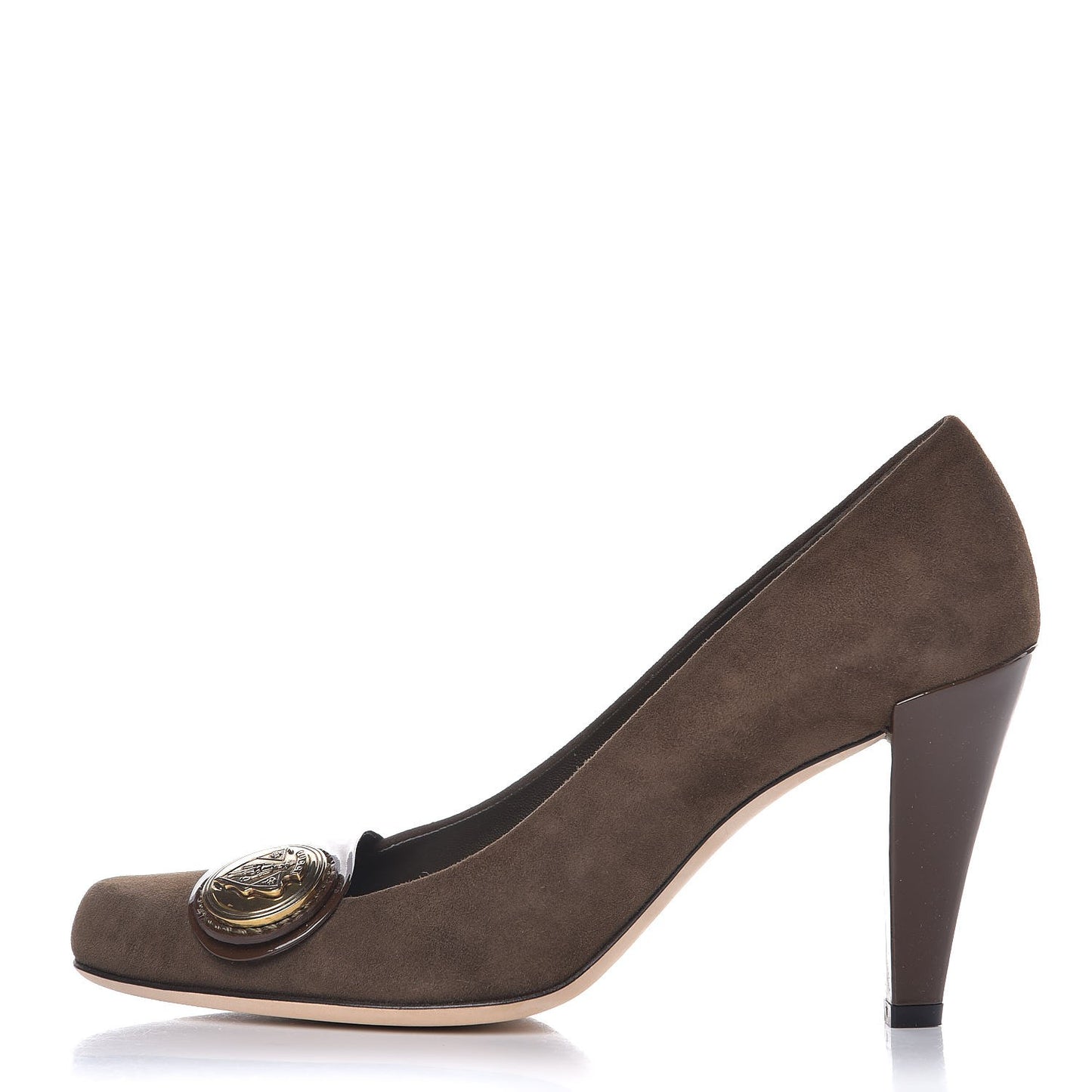 Suede Patent Lambskin Hysteria Medallion Pumps 8 Dapple