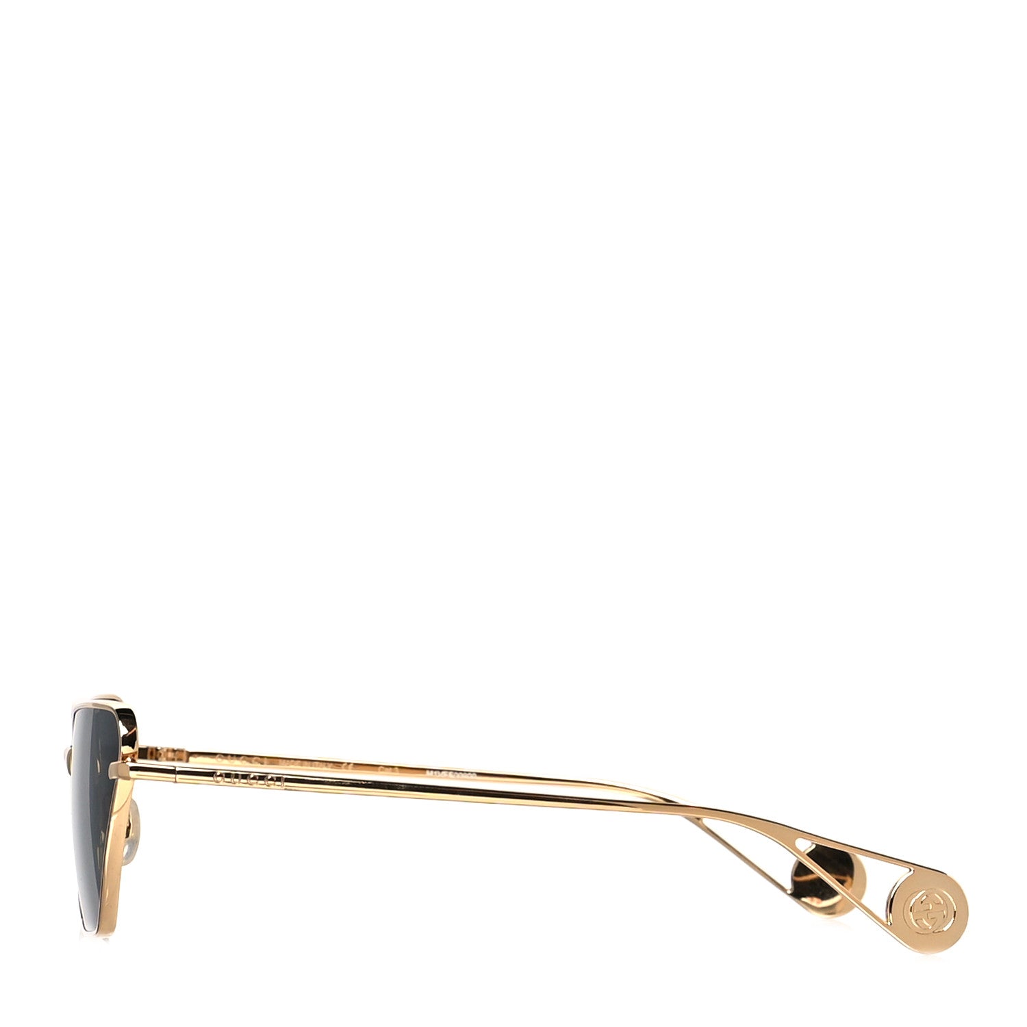 Gucci Rectangular Sunglasses GG0538S Gold Black 3 of 7