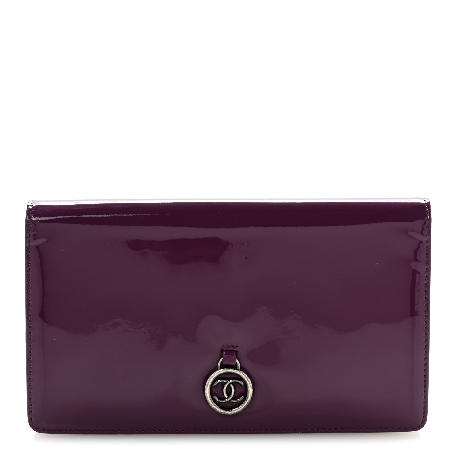 Chanel Patent Coco Cabas Yen Wallet Purple 1 of 11