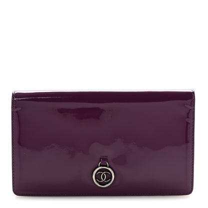 Chanel Patent Coco Cabas Yen Wallet Purple 1 of 11